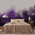 Violet Watercolour Abstract Wall Mural