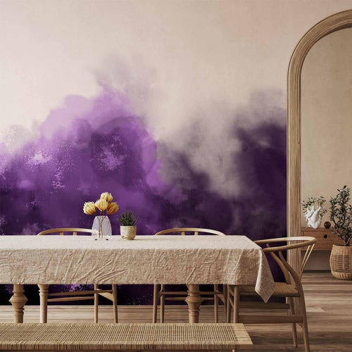 Violet Watercolour Abstract Wall Mural