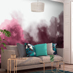 Wall Mural Watercolour Variation Red