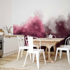 Red Watercolour Abstract Wall Mural