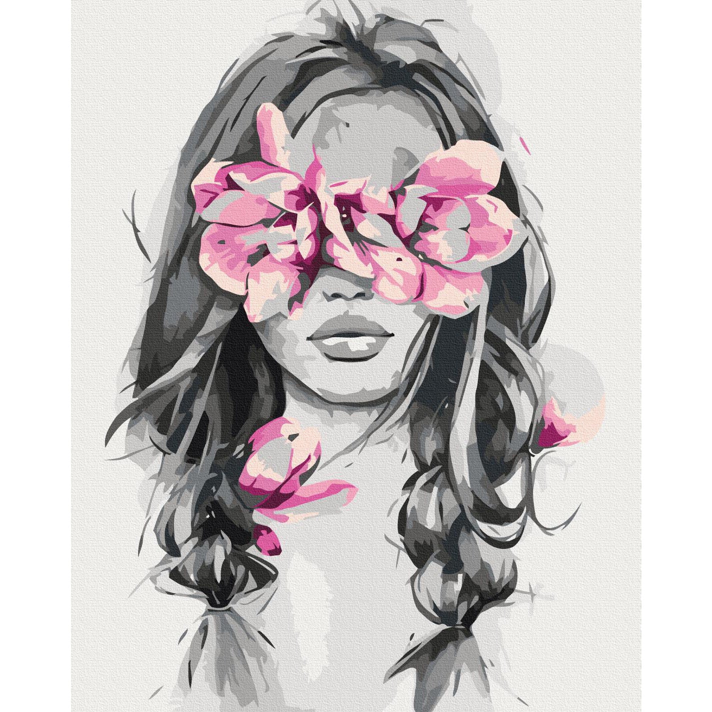 Floral Eyes Woman Portrait Paint by Numbers Kit