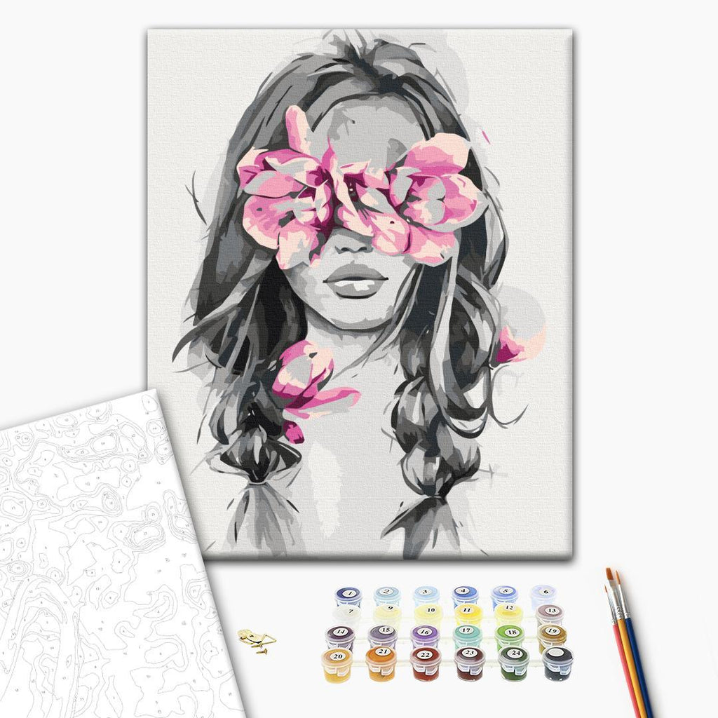 Floral Eyes Woman Portrait Paint by Numbers Kit