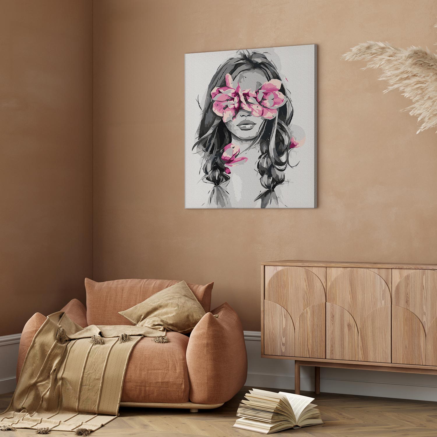 Floral Eyes Woman Portrait Paint by Numbers Kit