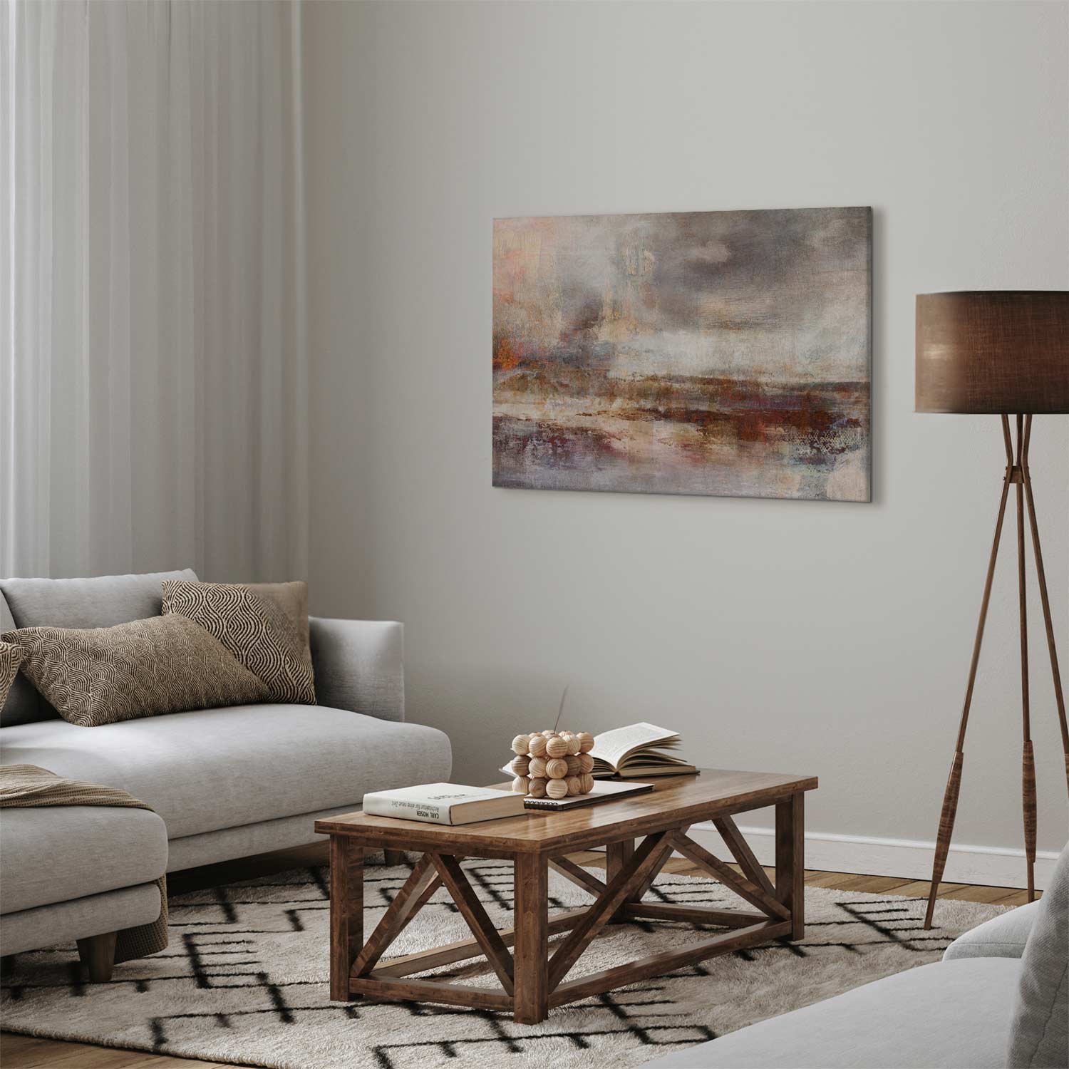 Vintage Abstract Autumn Canvas Print