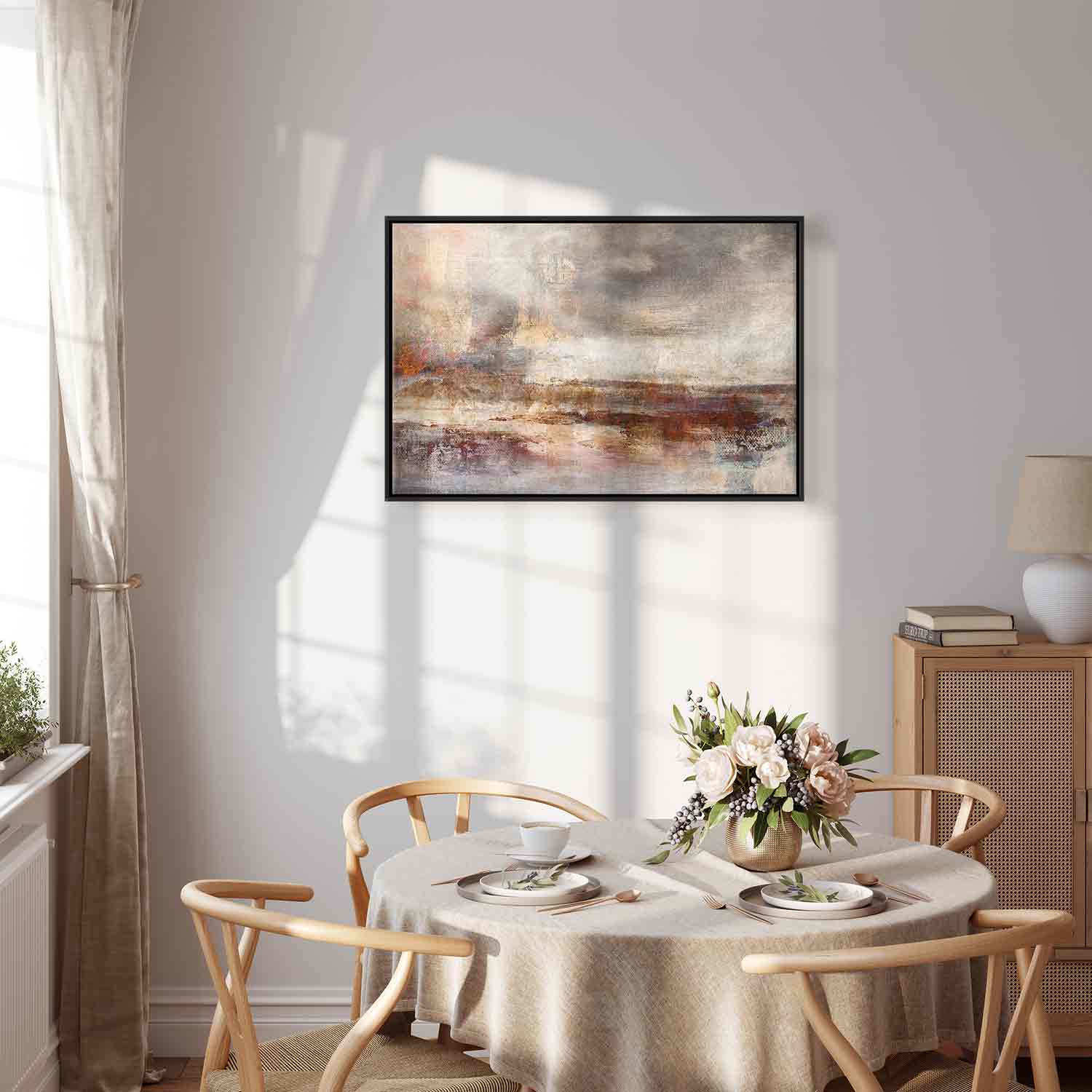 Vintage Abstract Autumn Canvas Print