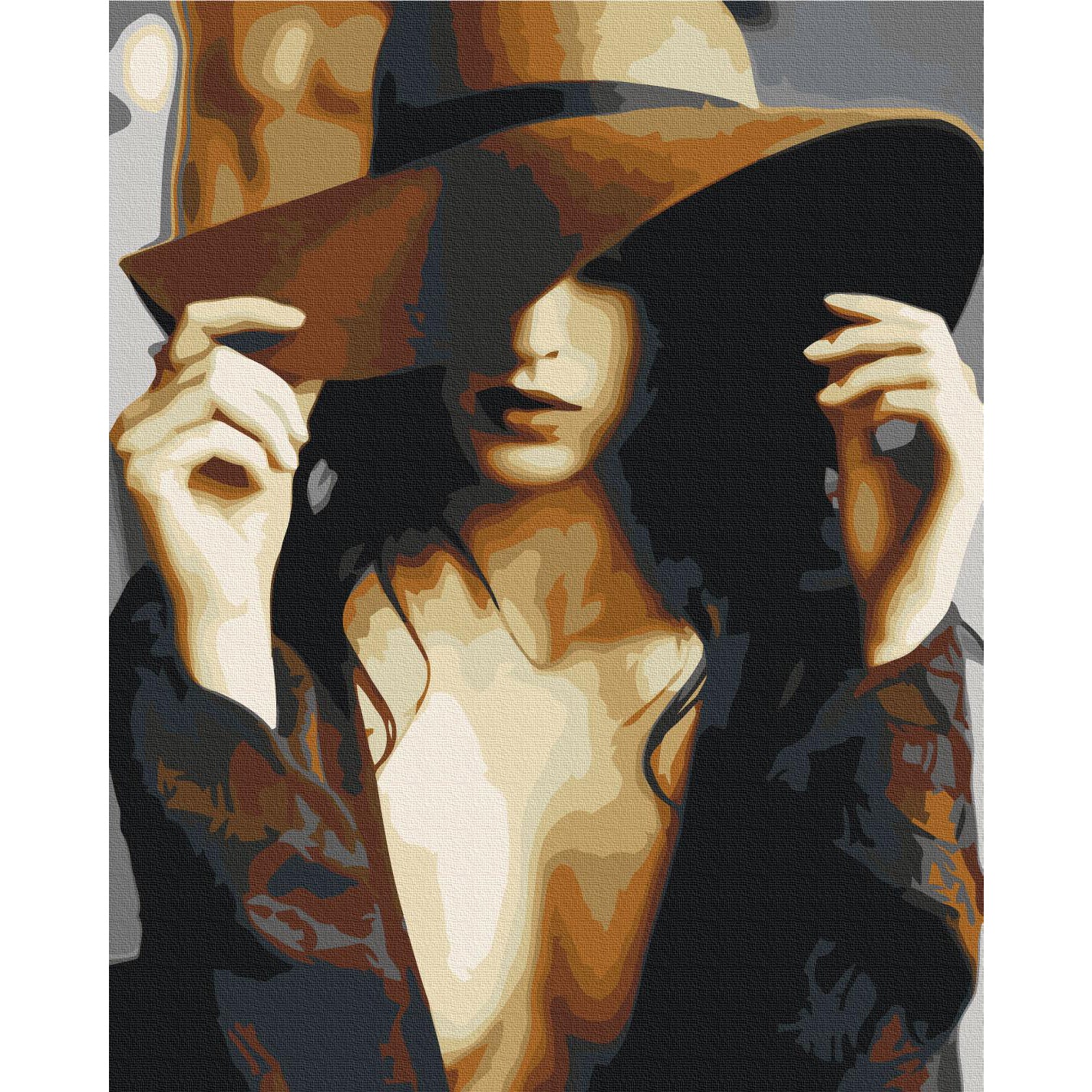 Woman in Brown Hat Paint by Numbers Kit
