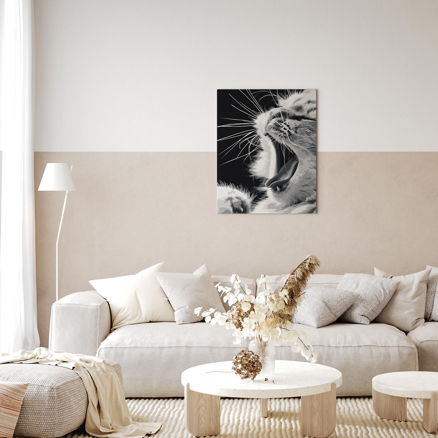 Yawning Kitten Animals Paint by Numbers