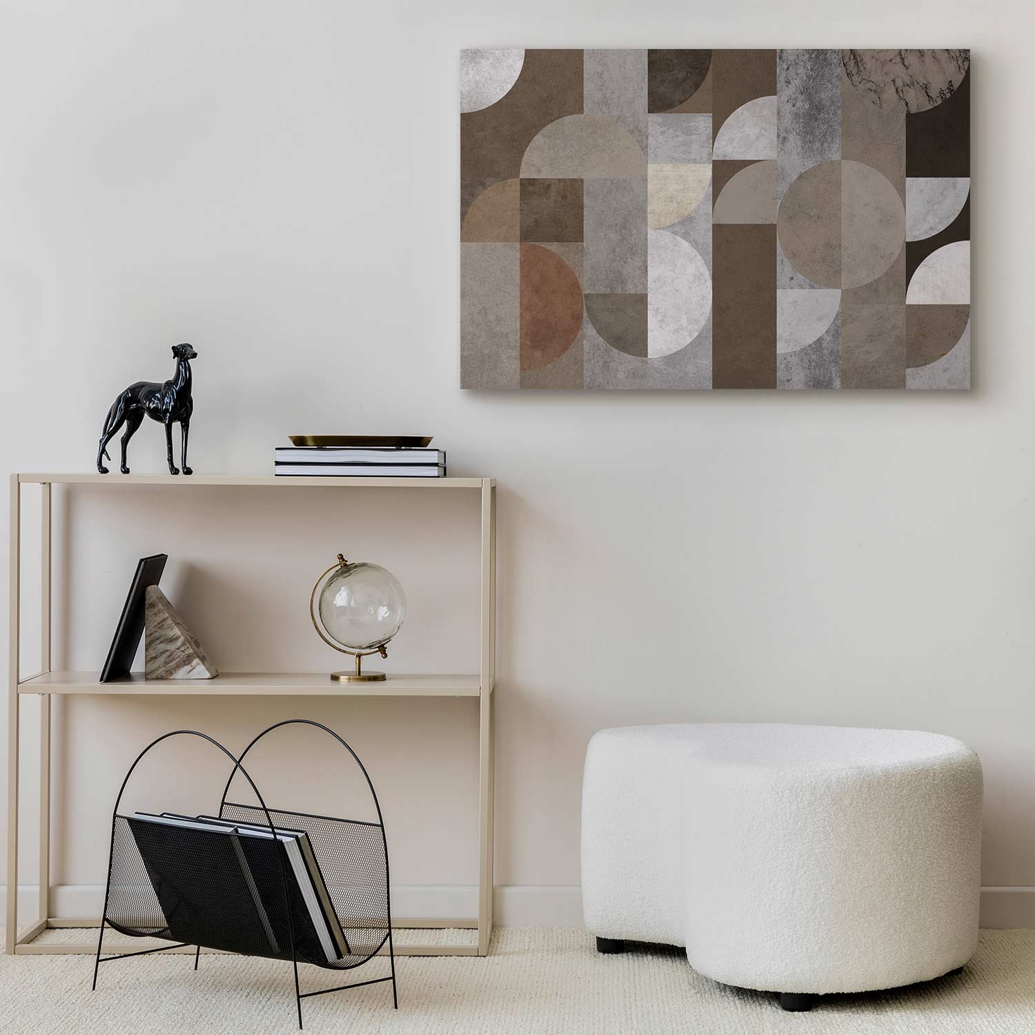 Abstract Geometric Dance Figures Canvas Print