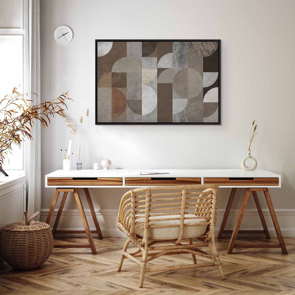 Abstract Geometric Dance Figures Canvas Print
