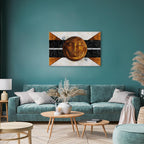 Abstract Marble Texture Wide Canvas Print