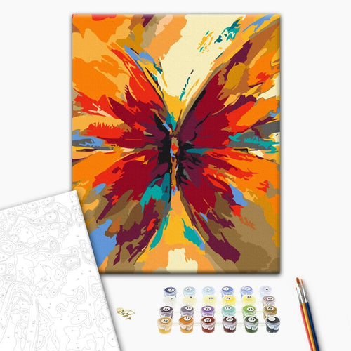 Multicolored Butterfly Paint by Numbers Kit