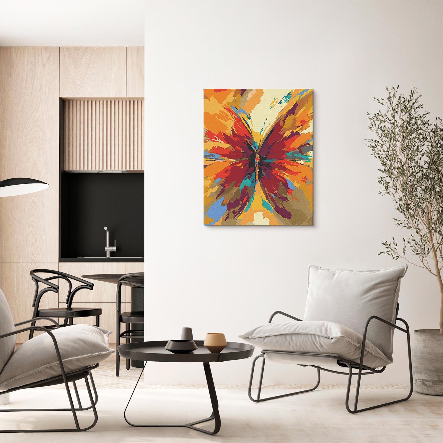 Multicolored Butterfly Paint by Numbers Kit