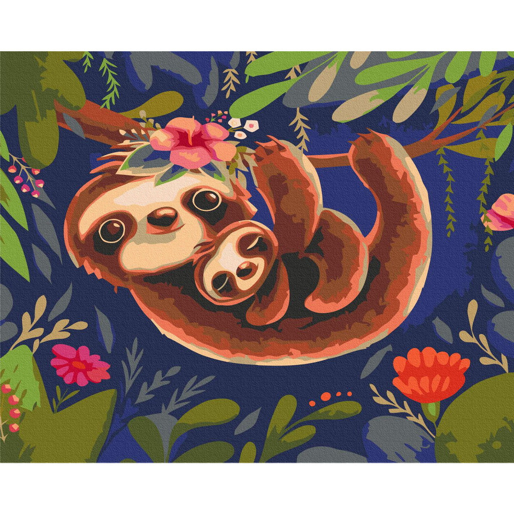 Friendly Sloths Animals Paint by Numbers Kit