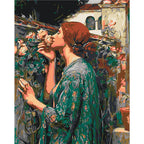 Pre-Raphaelite Rose Woman Classic Paint by Numbers