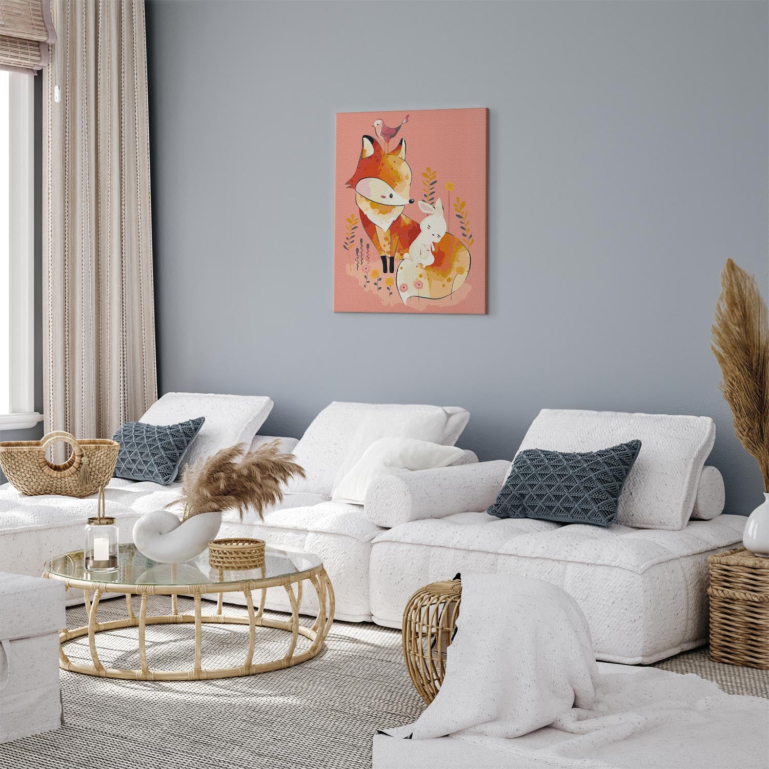 Fox and Rabbit Nature Paint by Numbers Kit