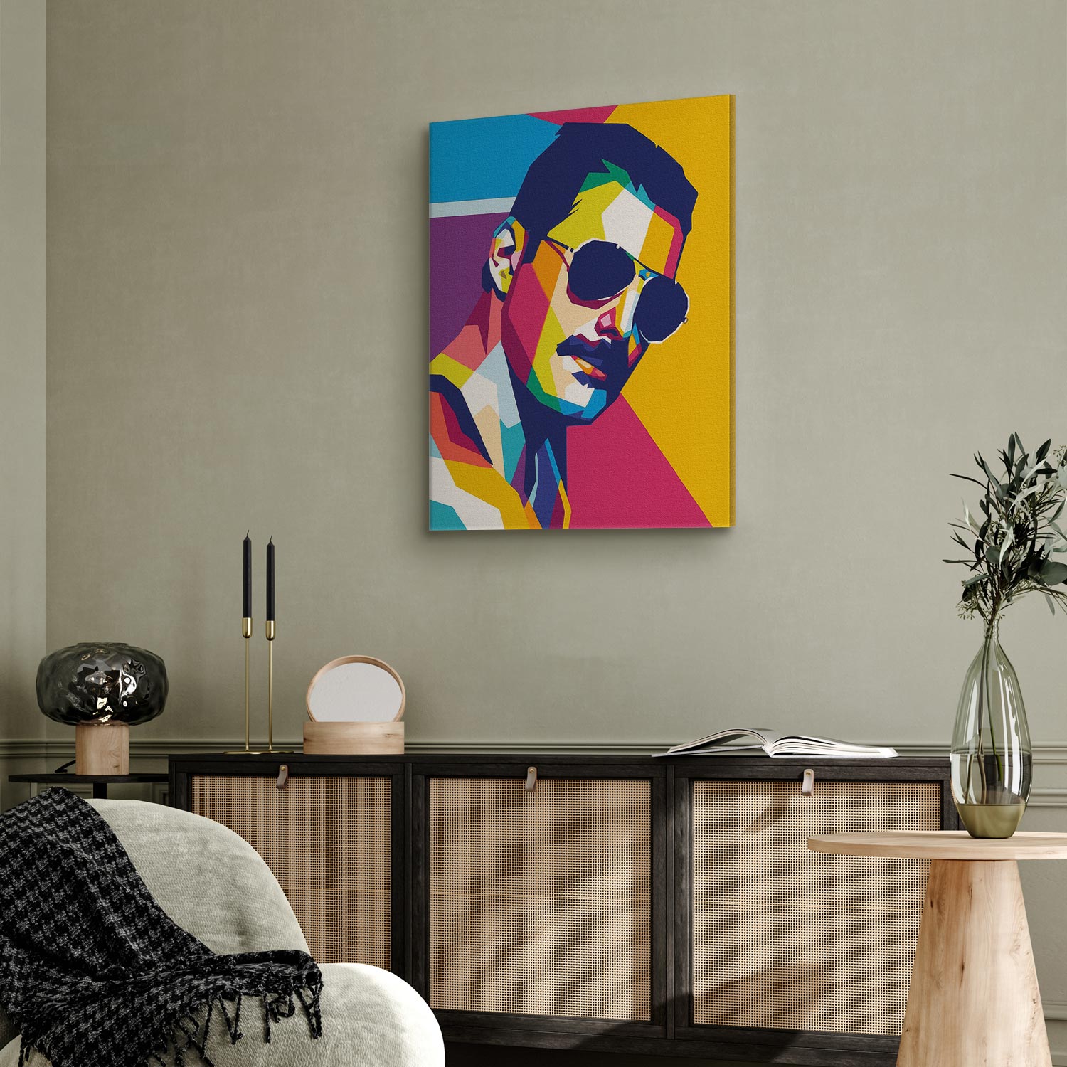 Colourful Freddie Music Portrait Paint by Numbers