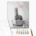 Llama in the Bathtub Funny Paint by Numbers Kit