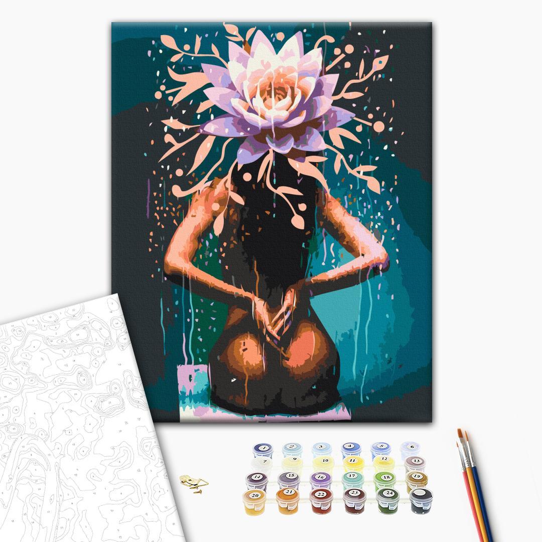 Lotus Lady Fantasy Floral Paint by Numbers Kit