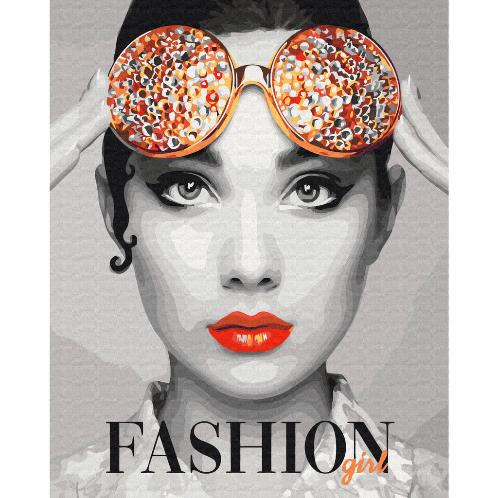 Fashion Girl Portrait Paint by Numbers Kit