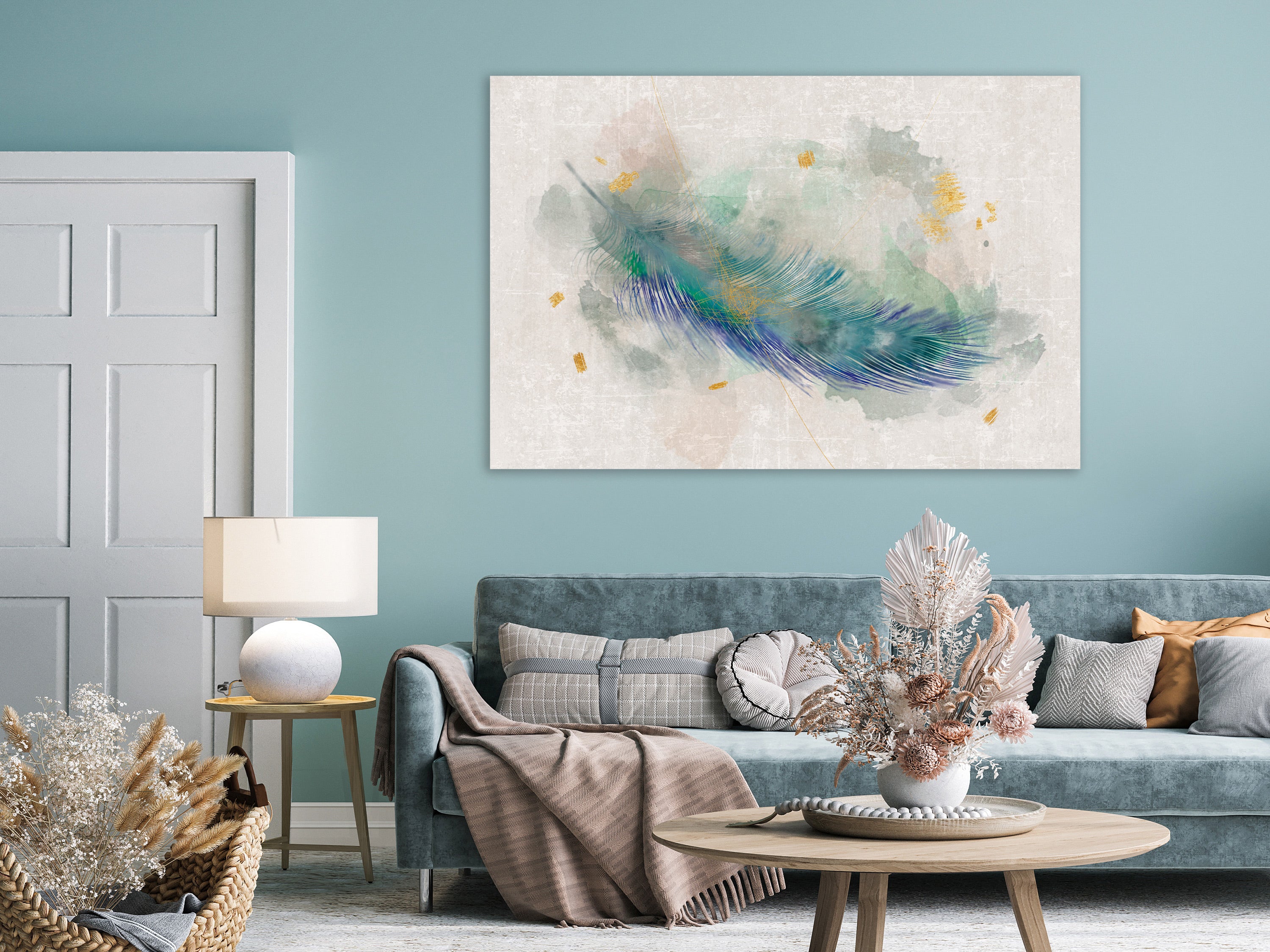 Canvas Print Blue Adventure Wide 1 Part