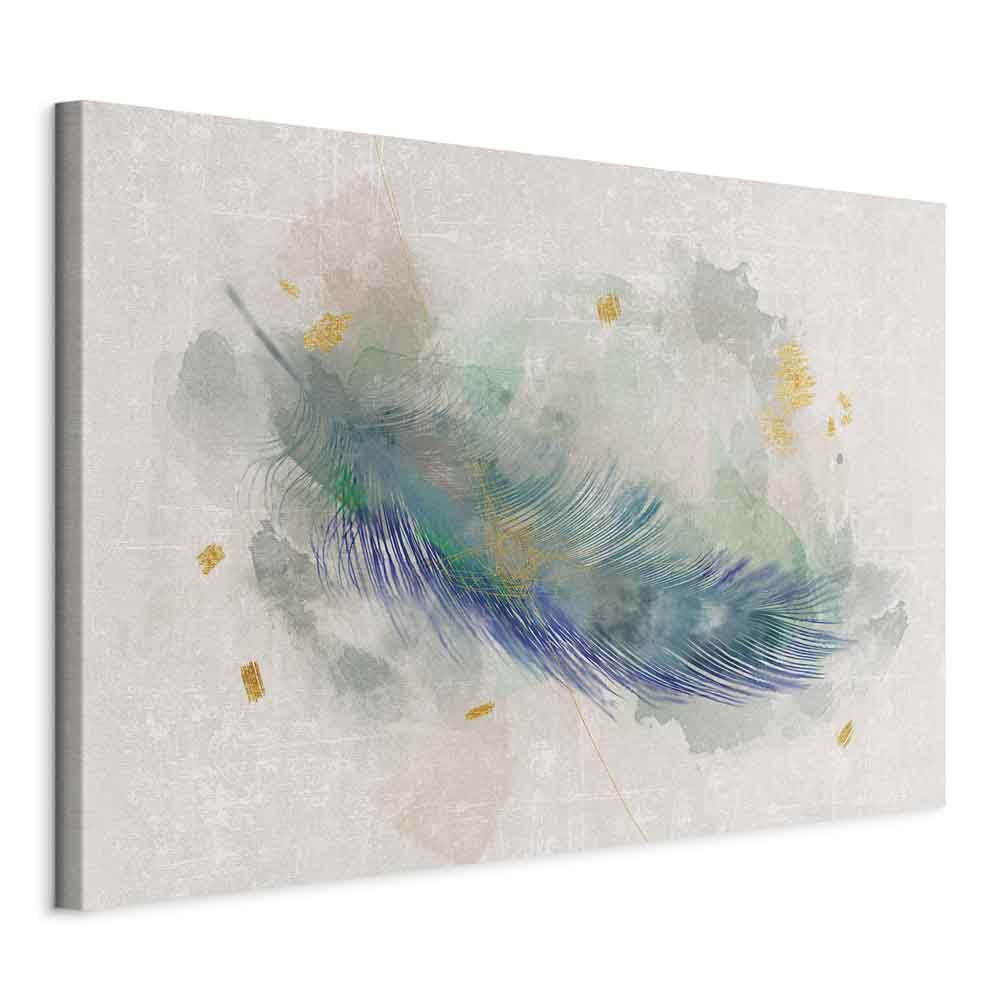 Blue Abstract Adventure Wide Canvas Print