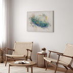 Blue Abstract Adventure Wide Canvas Print