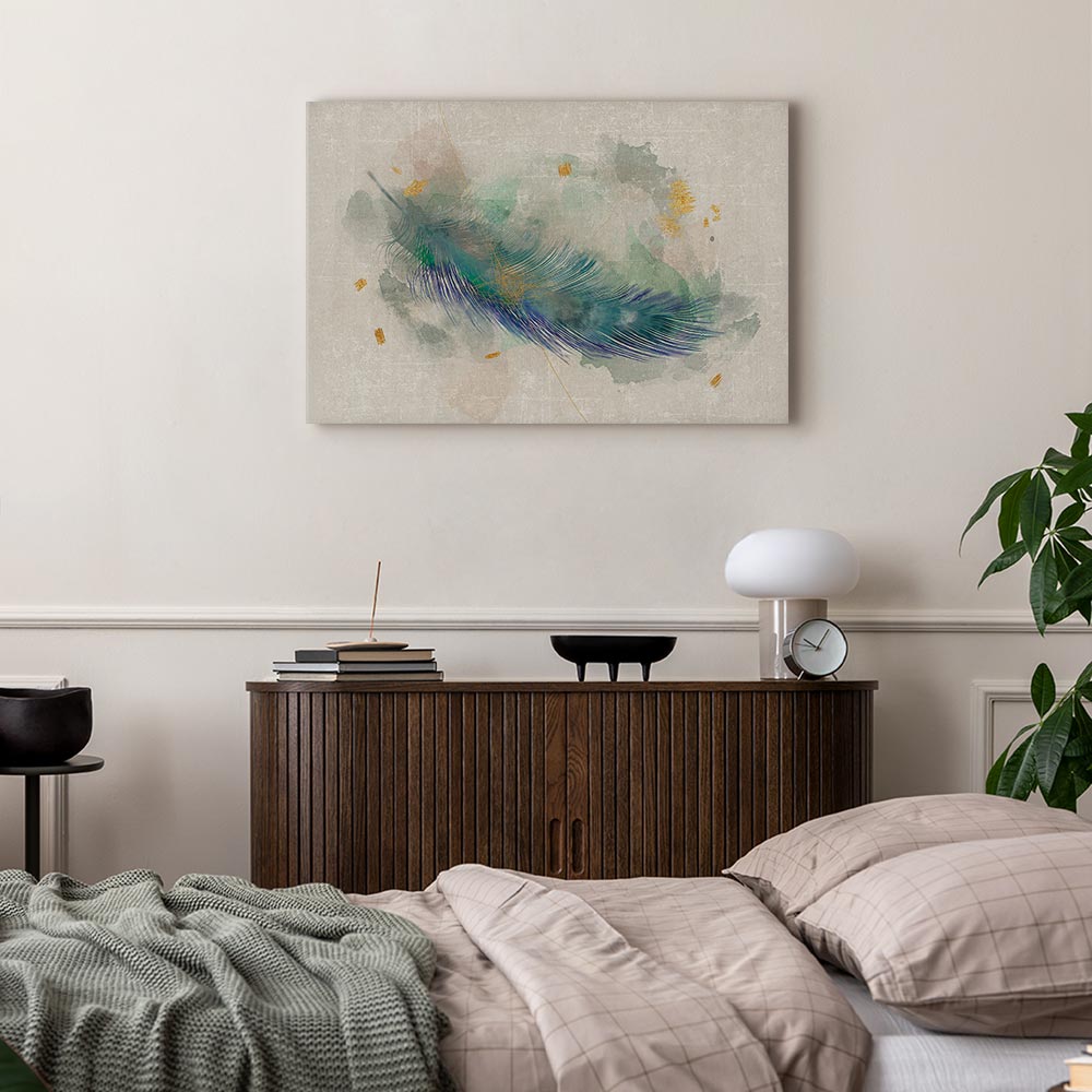 Blue Abstract Adventure Wide Canvas Print