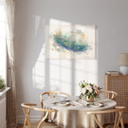 Blue Abstract Adventure Wide Canvas Print