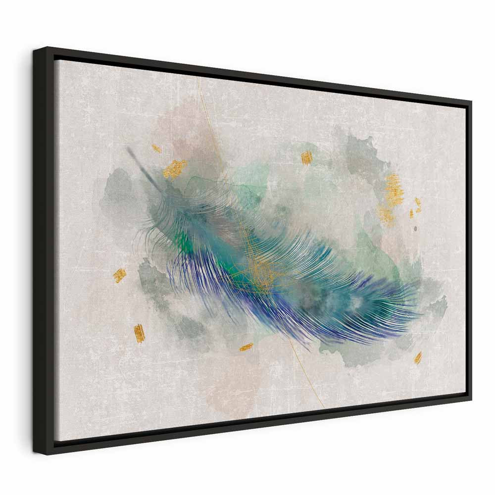 Blue Abstract Adventure Wide Canvas Print