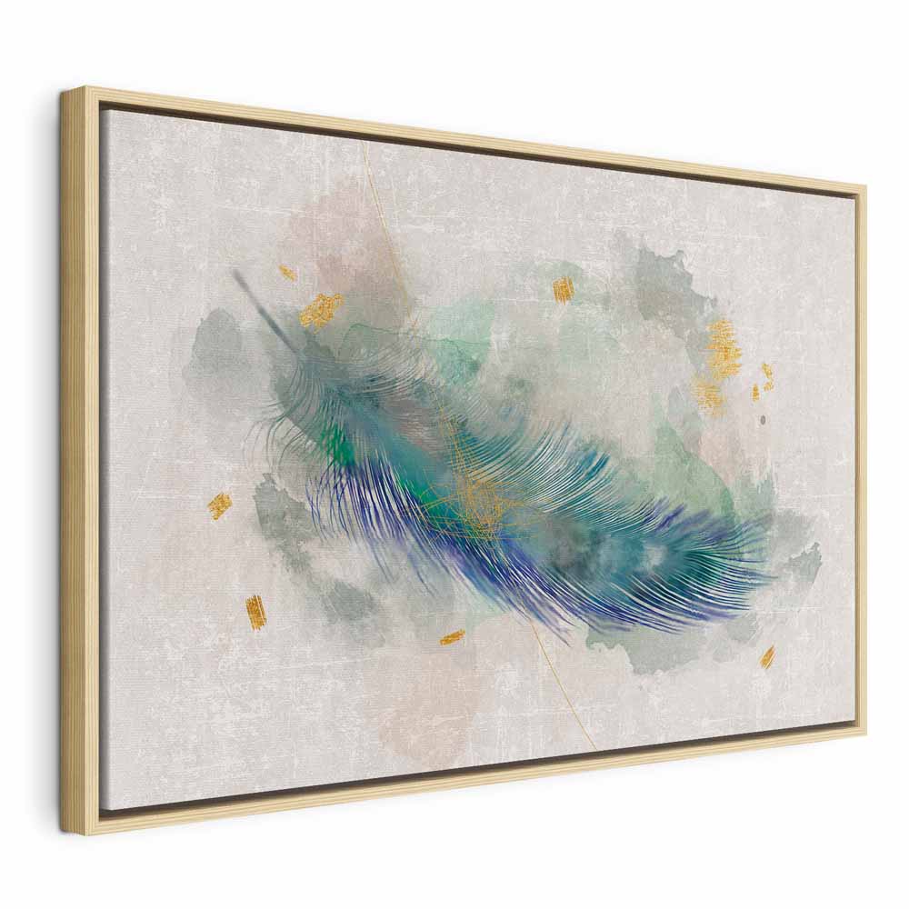 Blue Abstract Adventure Wide Canvas Print