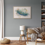 Blue Abstract Adventure Wide Canvas Print