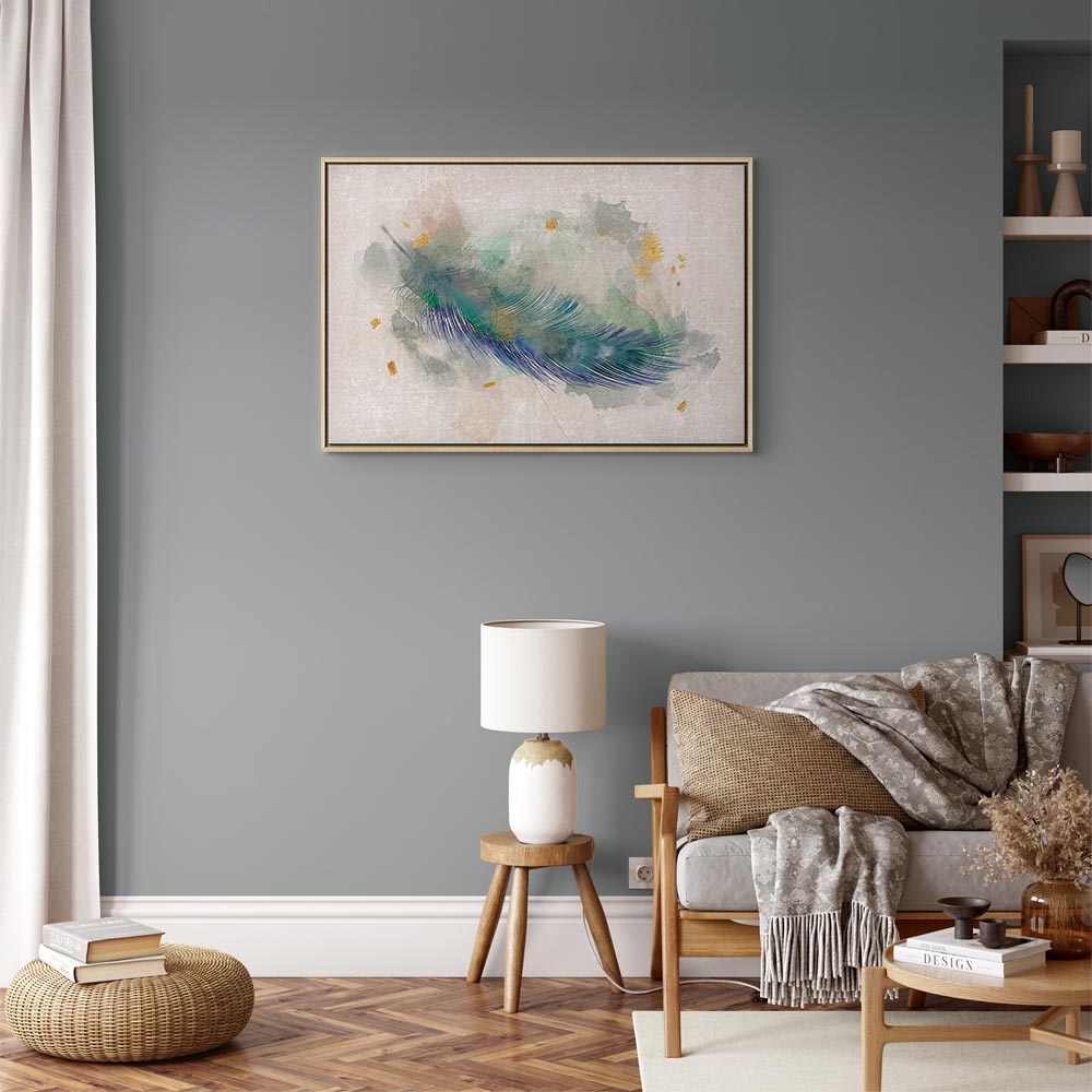 Blue Abstract Adventure Wide Canvas Print