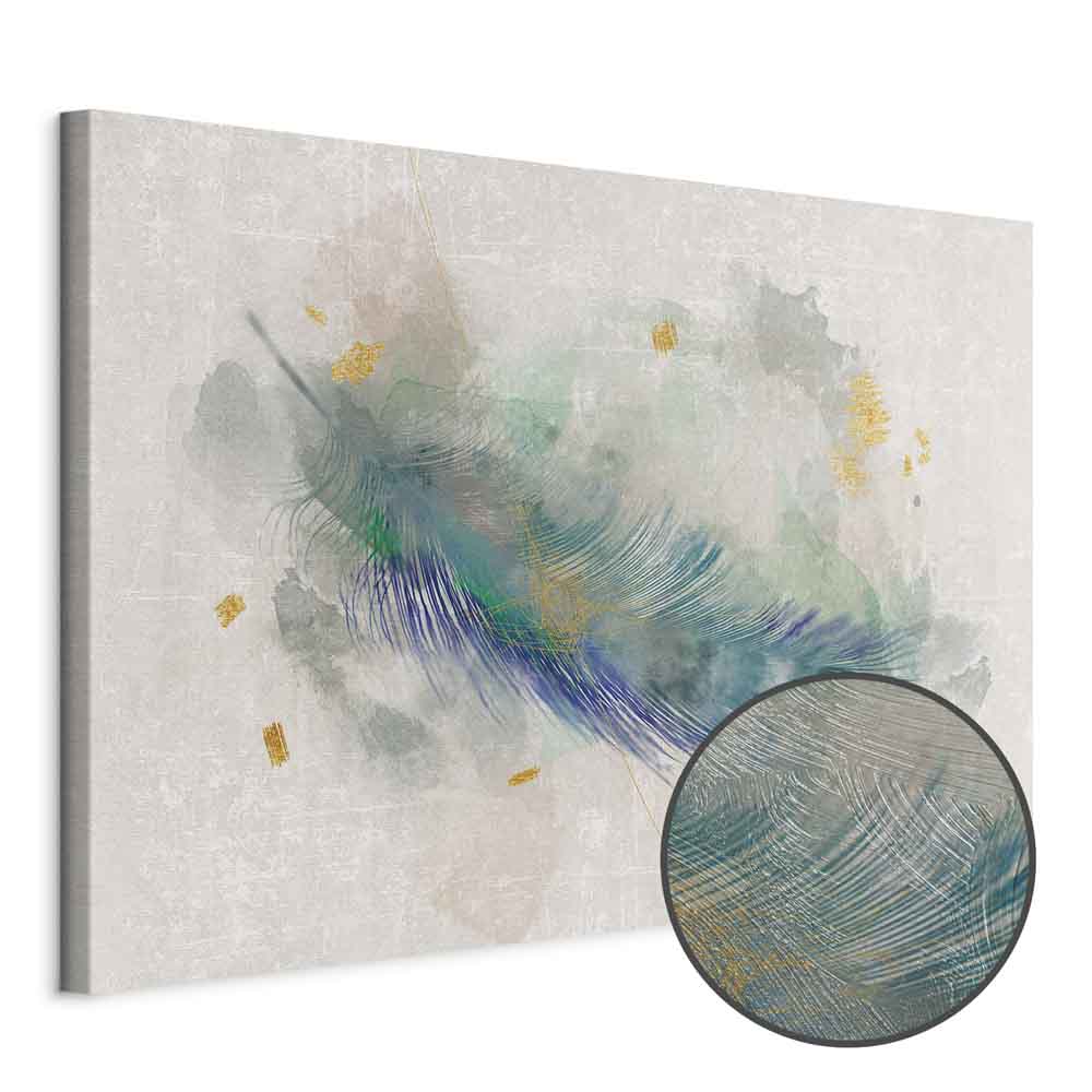 Blue Abstract Adventure Wide Canvas Print
