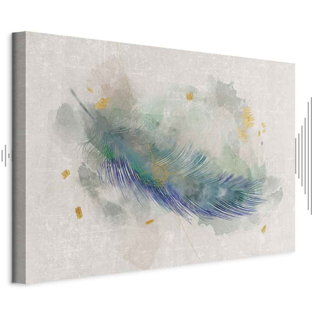 Blue Abstract Adventure Wide Canvas Print