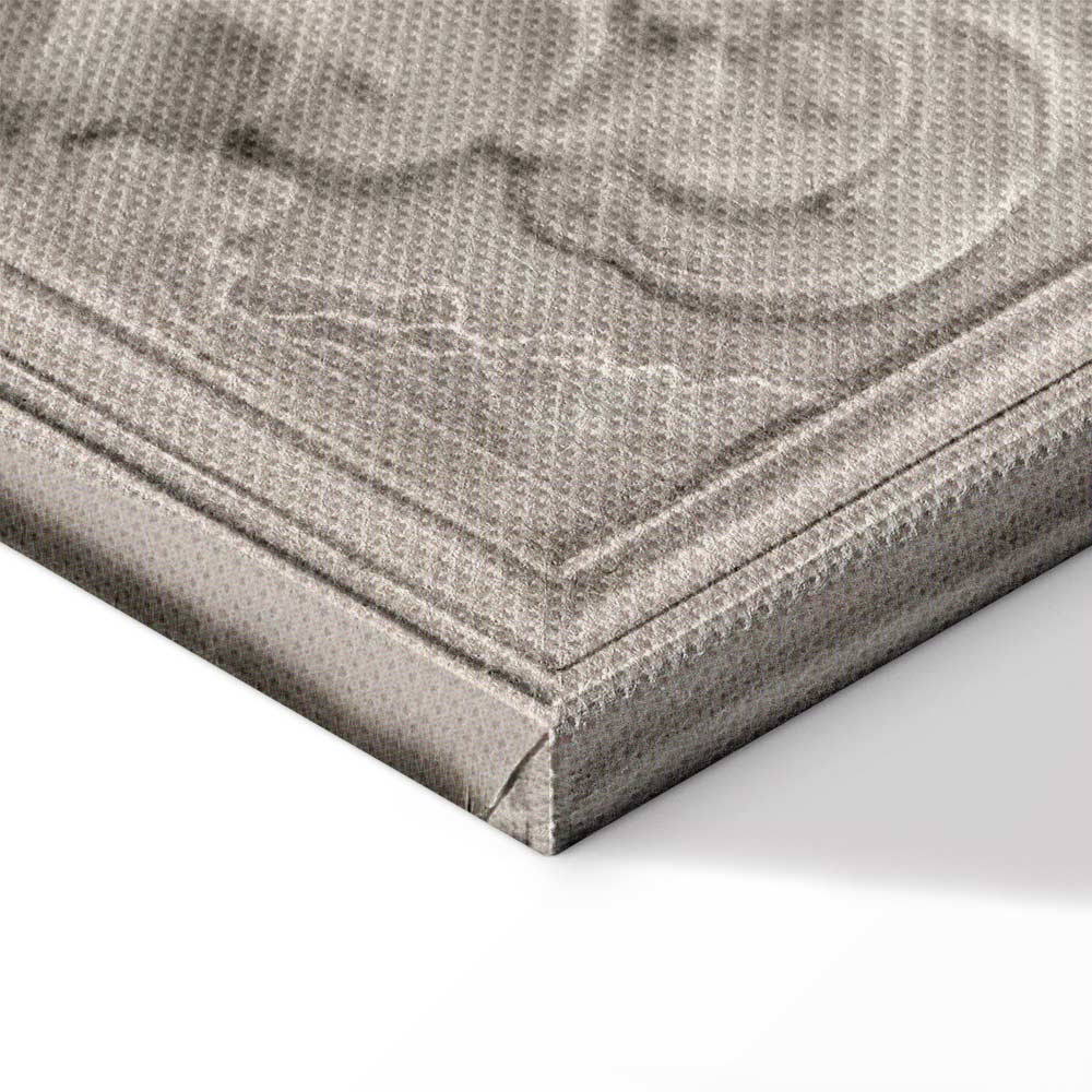 Apollo and Muses Stone Relief Grey Canvas Print