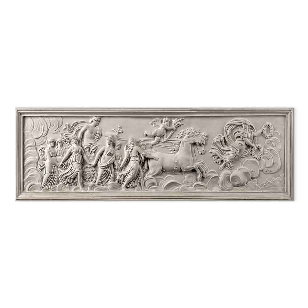Apollo and Muses Stone Relief Grey Canvas Print