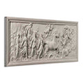 Apollo and Muses Stone Relief Grey Canvas Print