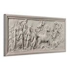 Apollo and Muses Stone Relief Grey Canvas Print