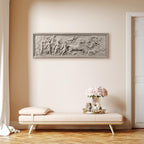 Apollo and Muses Stone Relief Grey Canvas Print