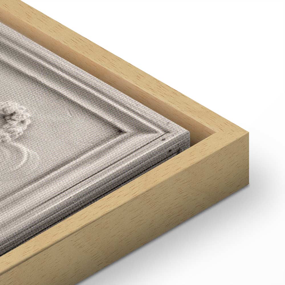 Apollo and Muses Stone Relief Grey Canvas Print