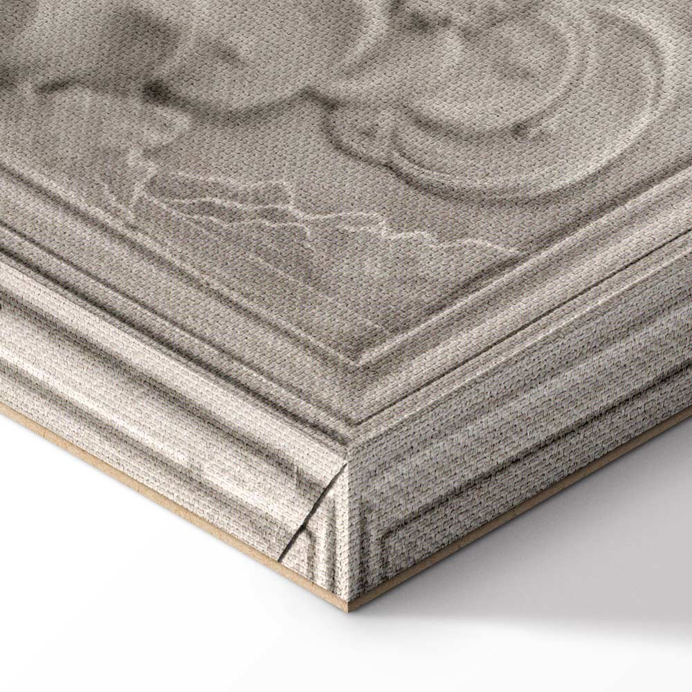 Apollo and Muses Stone Relief Grey Canvas Print