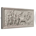 Apollo and Muses Stone Relief Grey Canvas Print