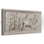 Apollo and Muses Stone Relief Grey Canvas Print