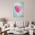 Watercolor Heart Romantic Poster