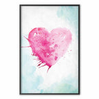 Watercolor Heart Romantic Poster