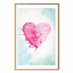 Watercolor Heart Romantic Poster
