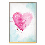 Watercolor Heart Romantic Poster