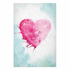 Watercolor Heart Romantic Poster