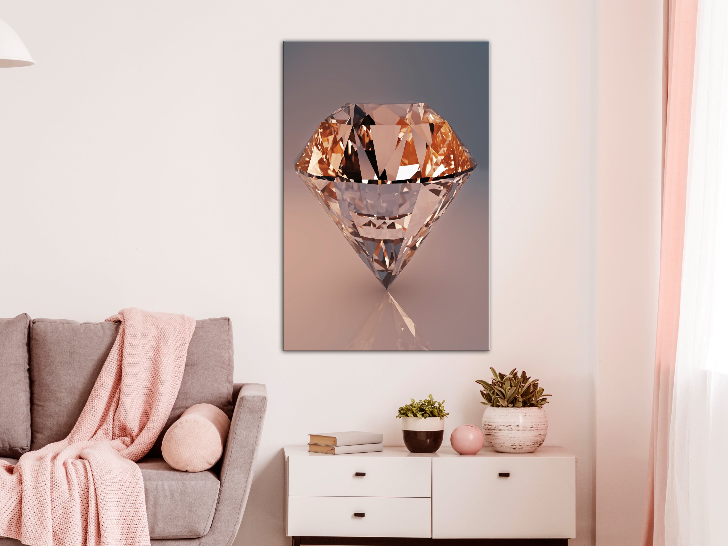 Canvas Print Costly Diamond 1 Part Vertical