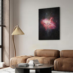 Lonely Galaxy Stars Vertical Canvas Print